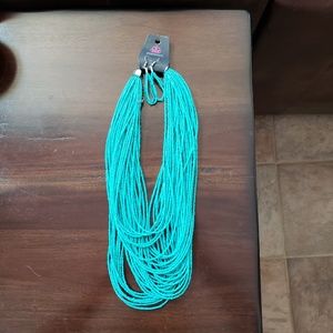 Turquoise necklace and earrings